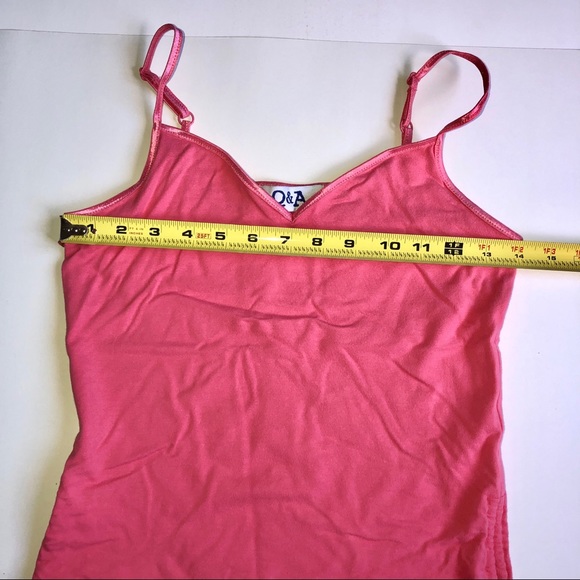 Q & A Tank Top Cropped Medium Pink Juniors - Picture 6 of 14